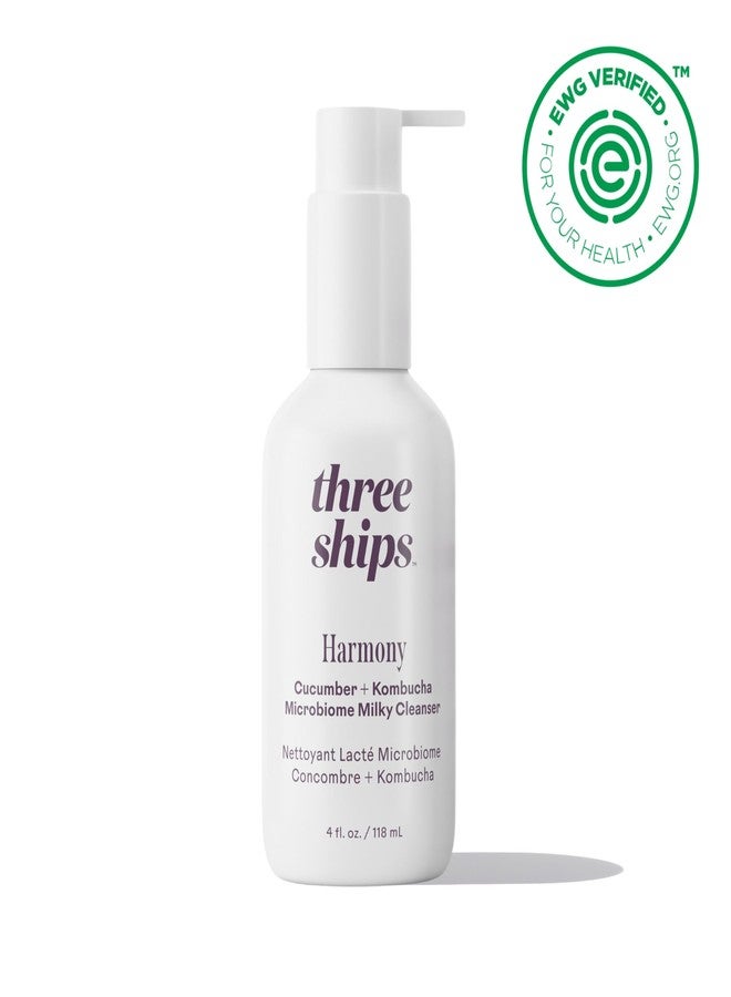 Three Ships - Harmony Cucumber + Kombucha Microbiome Balancing Cleanser | Repair, Balance, Soothe Skin | Cruelty-Free, Vegan, Paraben-Free, Sensitive Skin Safe (4 fl oz | 118 mL) - Image 2
